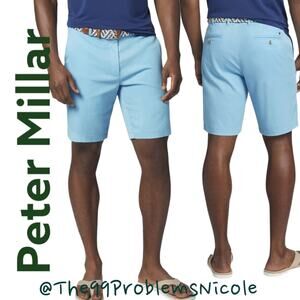 Peter Millar Bedford Cotton Stretch Solid Classic Fit Shorts